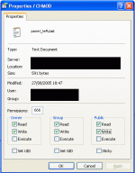 Changing permissions of a file using FTP
