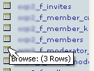 Select to browse the f_members table