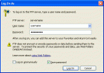 Internet Explorer FTP login